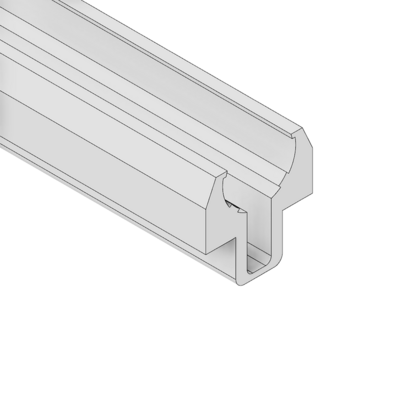 MODULAR SOLUTIONS LINEAR PART<BR>12MM SHAFT SUPPORT PROFILE, CUT TO THE LENGTH OF 1000 MM